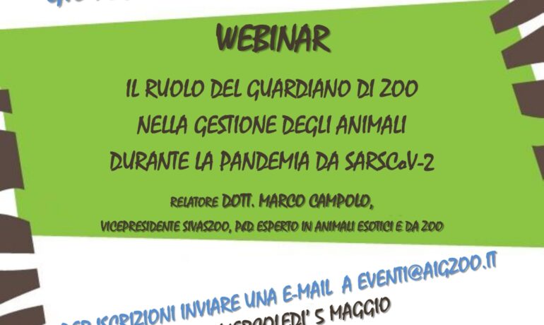 Il ruolo del guardiano di zoo nella gestione degli animali durante la pandemia da SarsCov-2